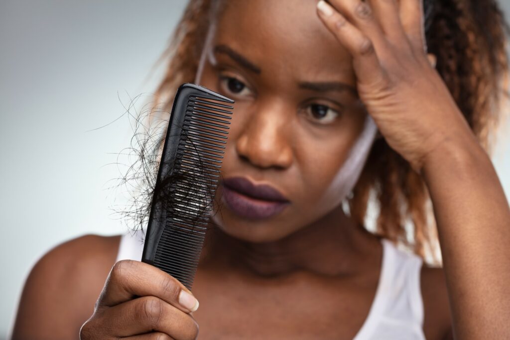 Black woman hair loss