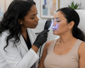melasma treatment woods lamp dermatologist
