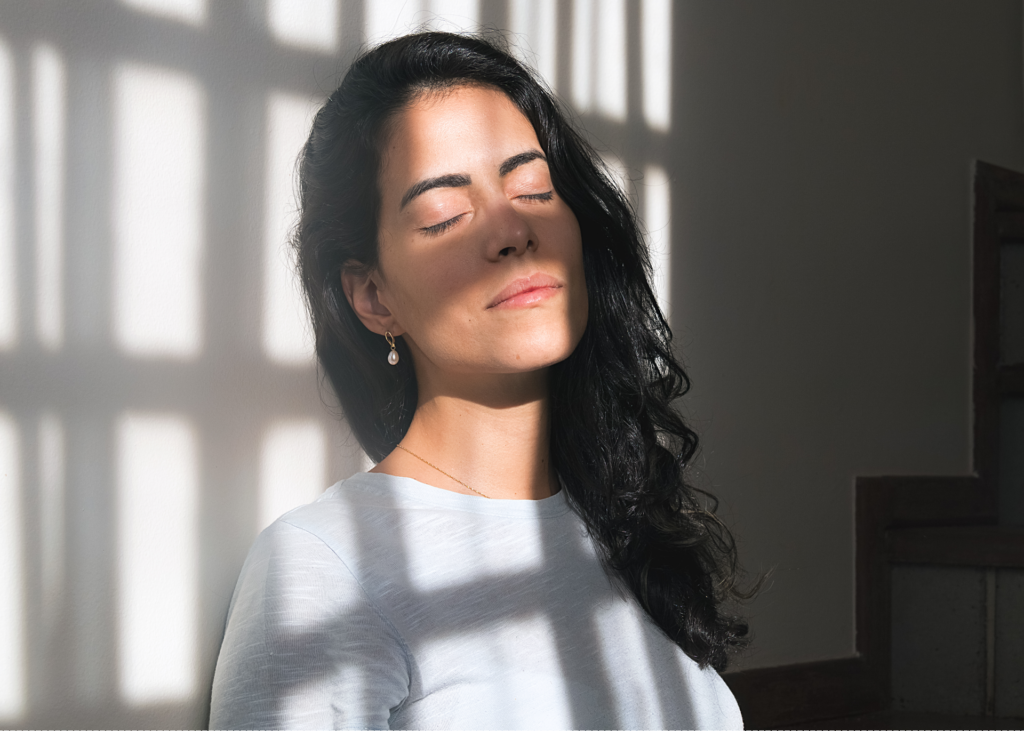 woman face in sun
