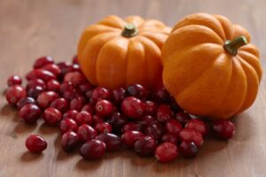 pumpkin cranberry thanksgiving holiday ingredients promote healthy skin