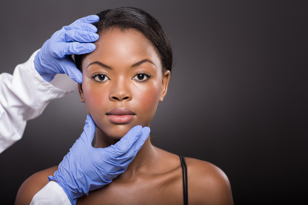 woman at dermatologist